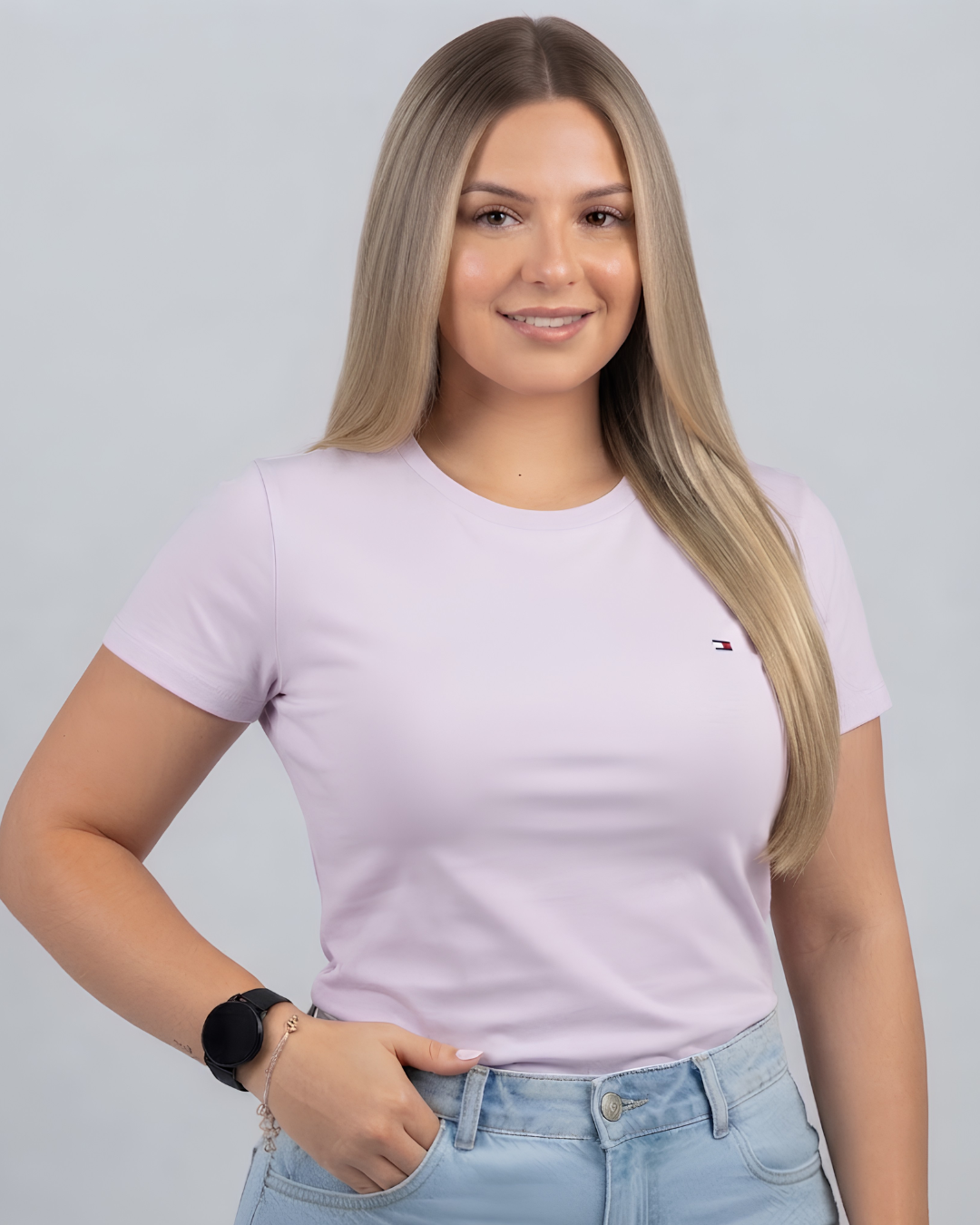 Blusa Tommy Hilfiger color lila
