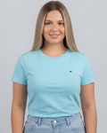 Blusa Tommy Hilfiger color aguamarina