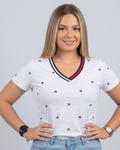 Blusa Tommy Hilfiger color blanco estampada