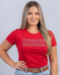 Blusa Náutica color rojo estampado