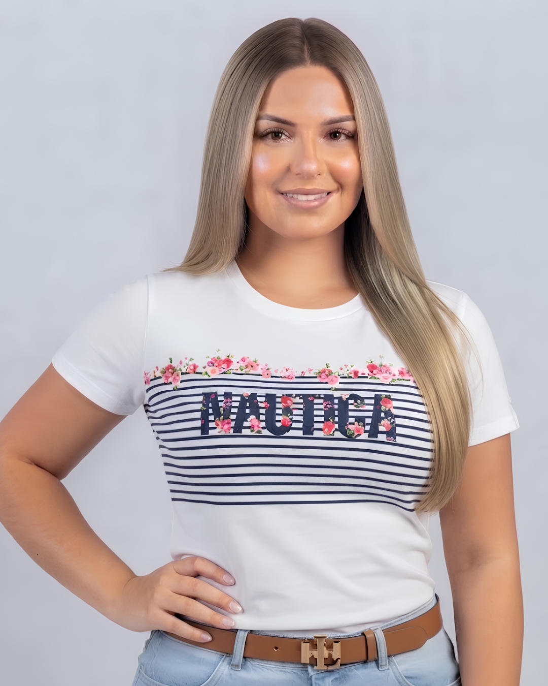 Blusa Náutica color blanco estampado