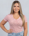 Blusa Tommy Hilfiger flores rojas