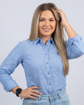 Camisera de lino Tommy Hilfiger color celeste (Copy)