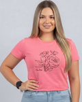 Blusa Náutica color coral estampada
