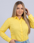 Camisera Tommy Hilfiger de lino color amarillo