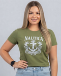 Blusa Náutica color verde estampado