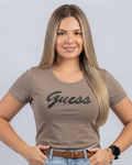 Blusa Guess color café estampada