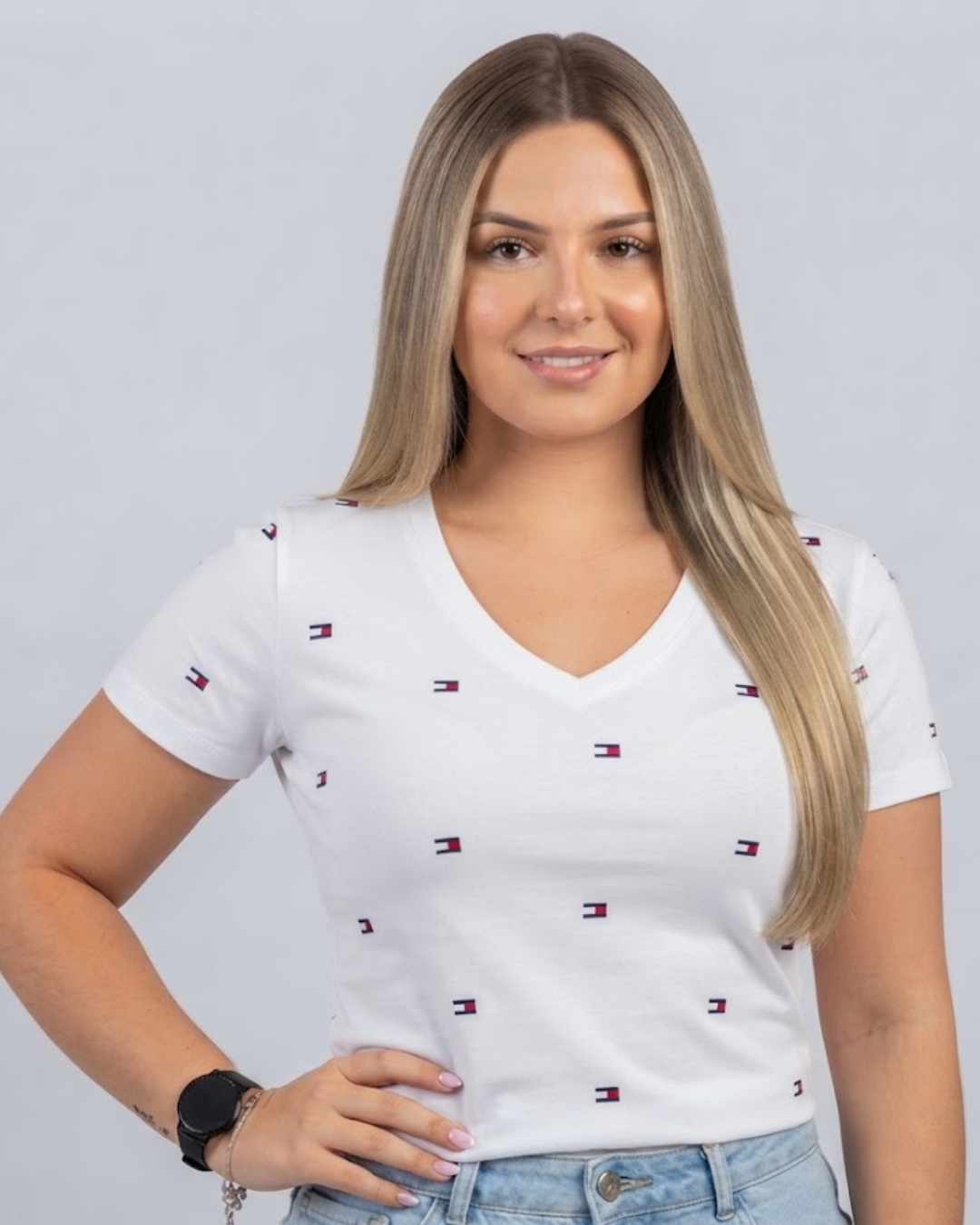 Blusa Tommy Hilfiger color blanco estampado
