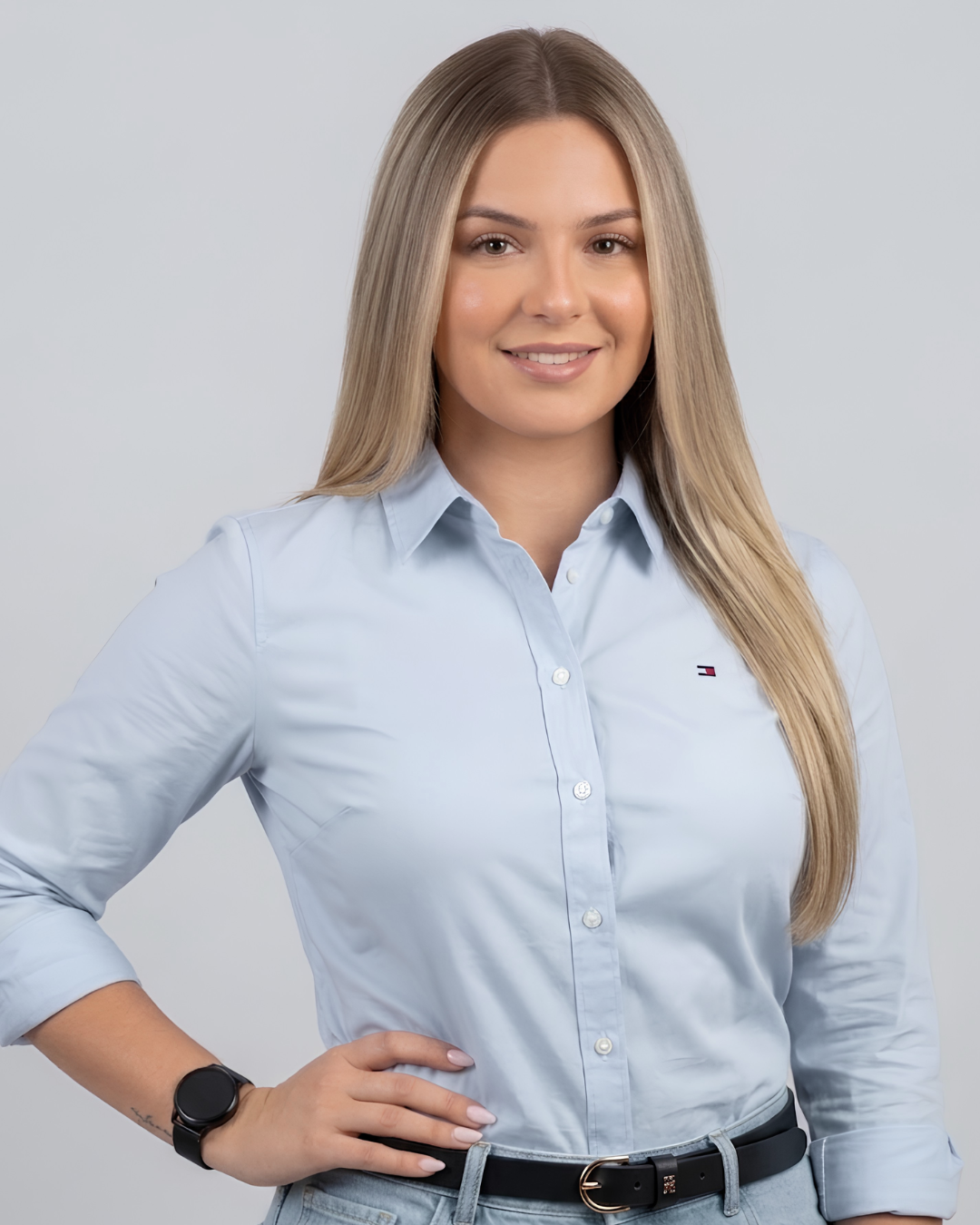 Camisera Tommy Hilfiger color celeste