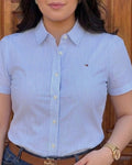 Camisera Tommy Hilfiger rayas celestes