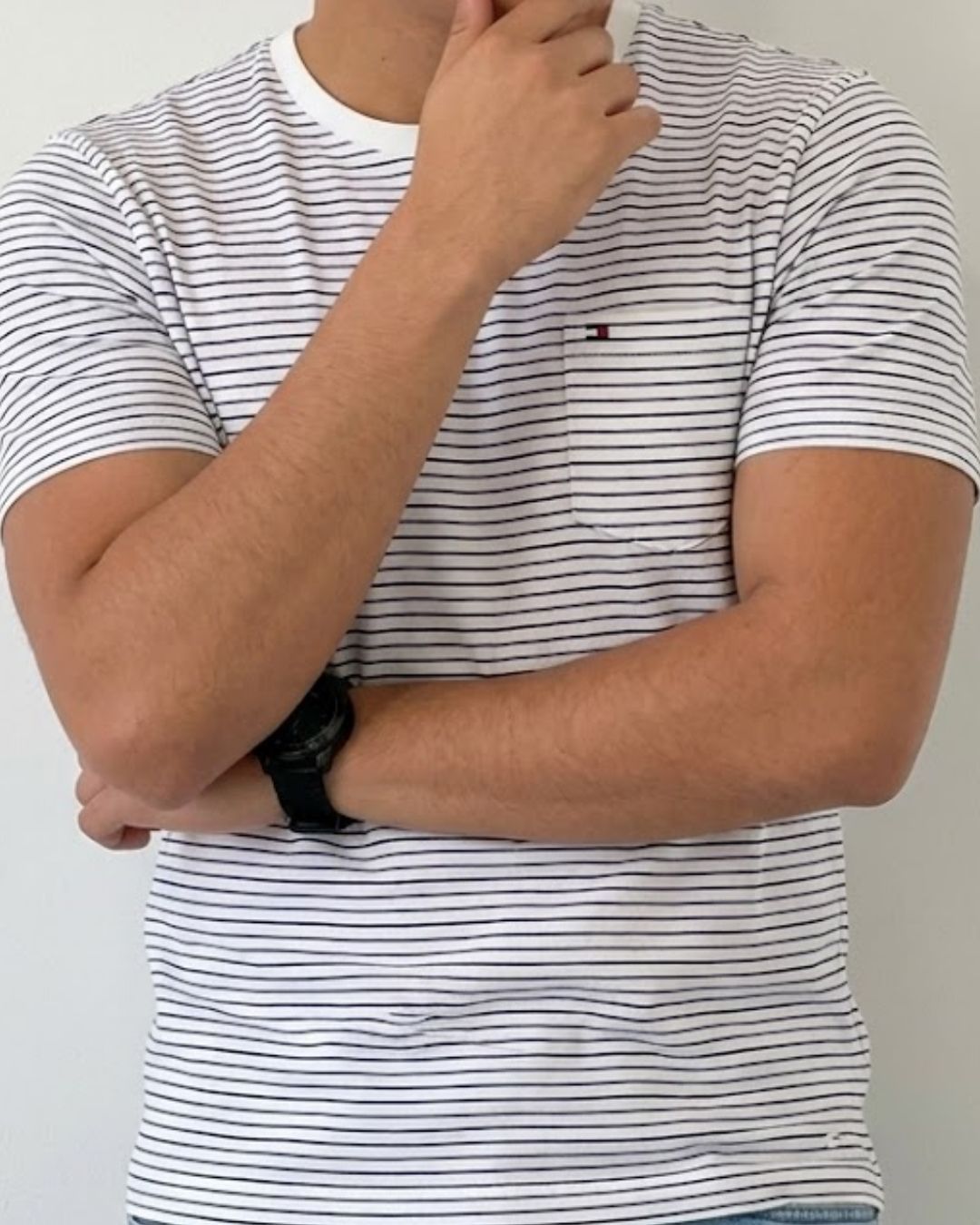 Camiseta Tommy Hilfiger color blanco a rayas