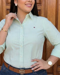 Camisera Tommy Hilfiger rayas verdes