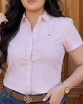 Camisera Tommy Hilfiger rayas rosadas