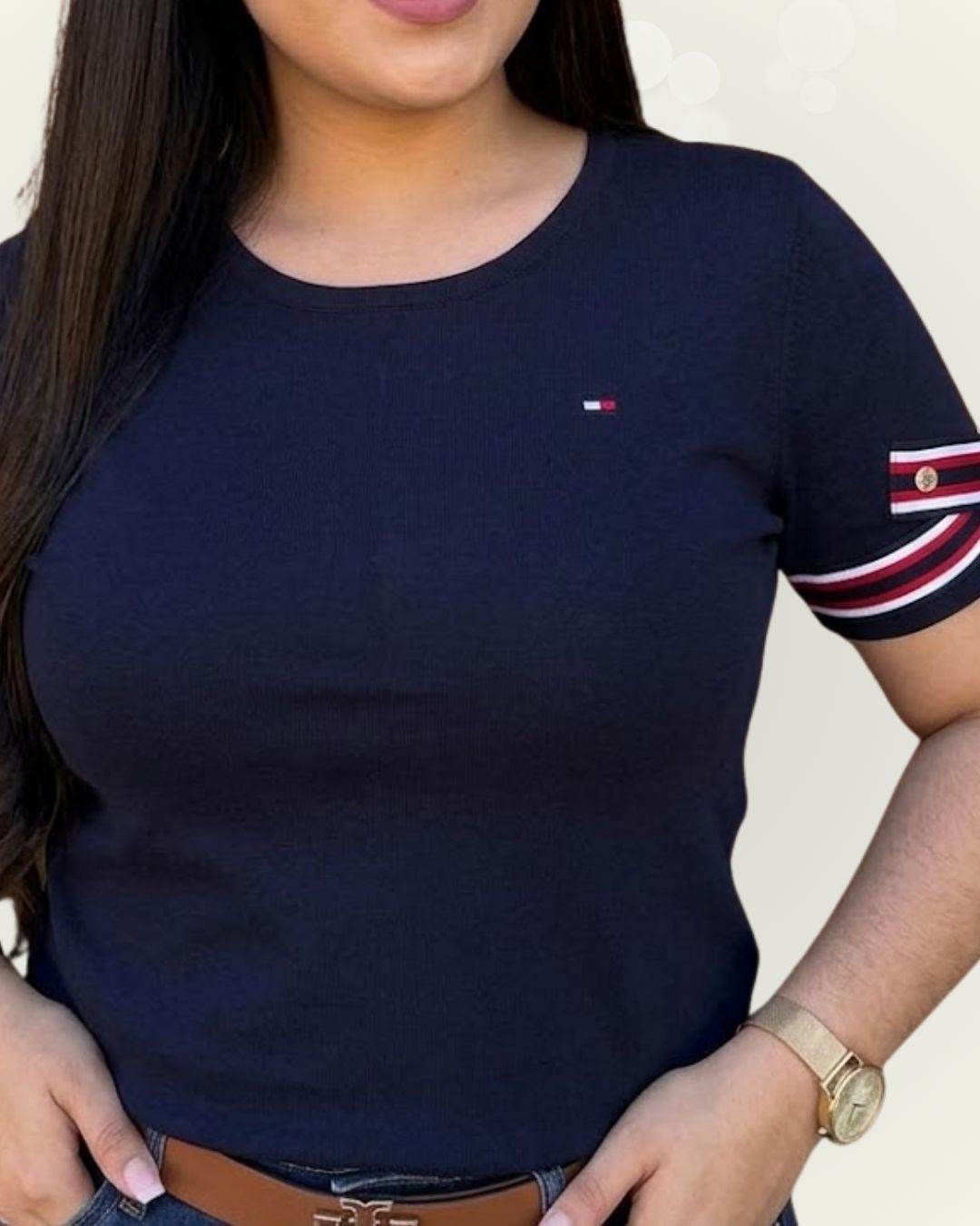 Blusa Tommy Hilfiger color azul