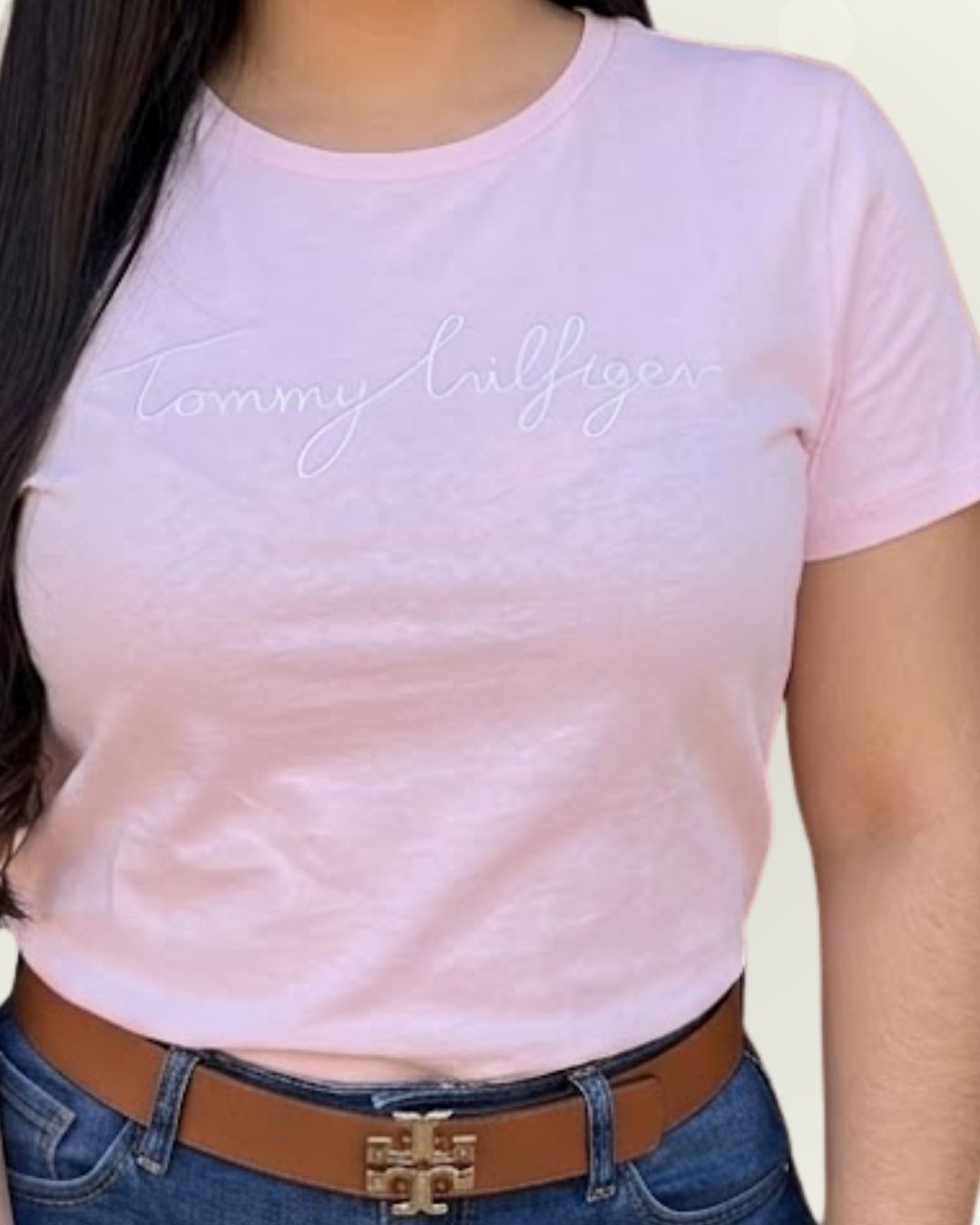 Blusa Tommy Hilfiger color rosado estampada
