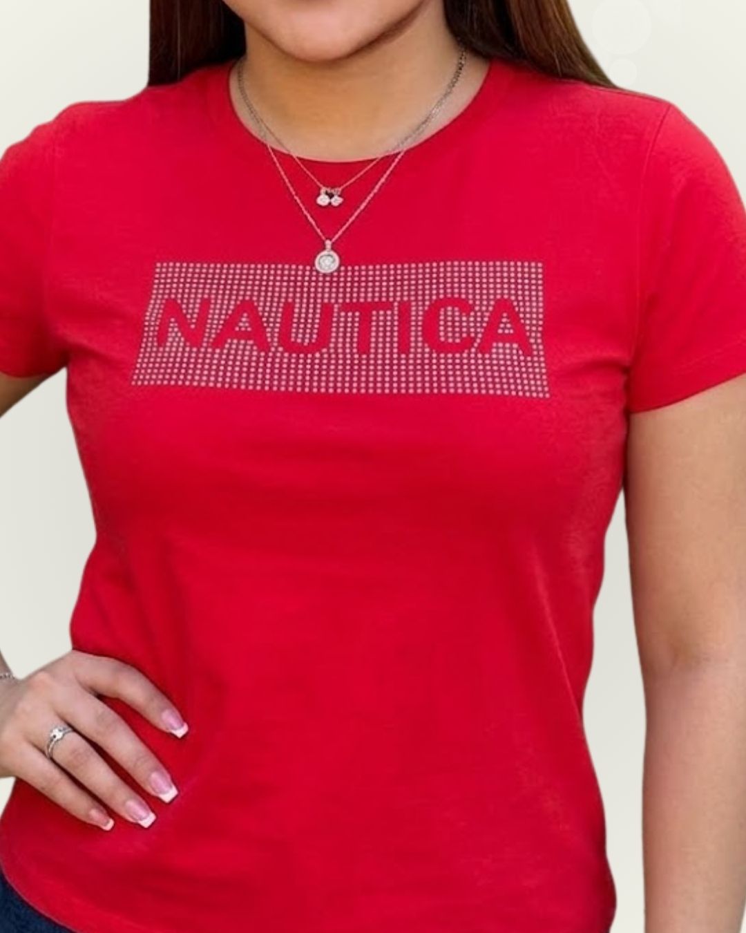 Blusa Náutica color rojo estampado