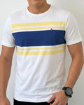Camiseta Tommy Hilfiger color blanco de rayas en bloque