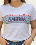 Blusa Náutica color blanco estampado