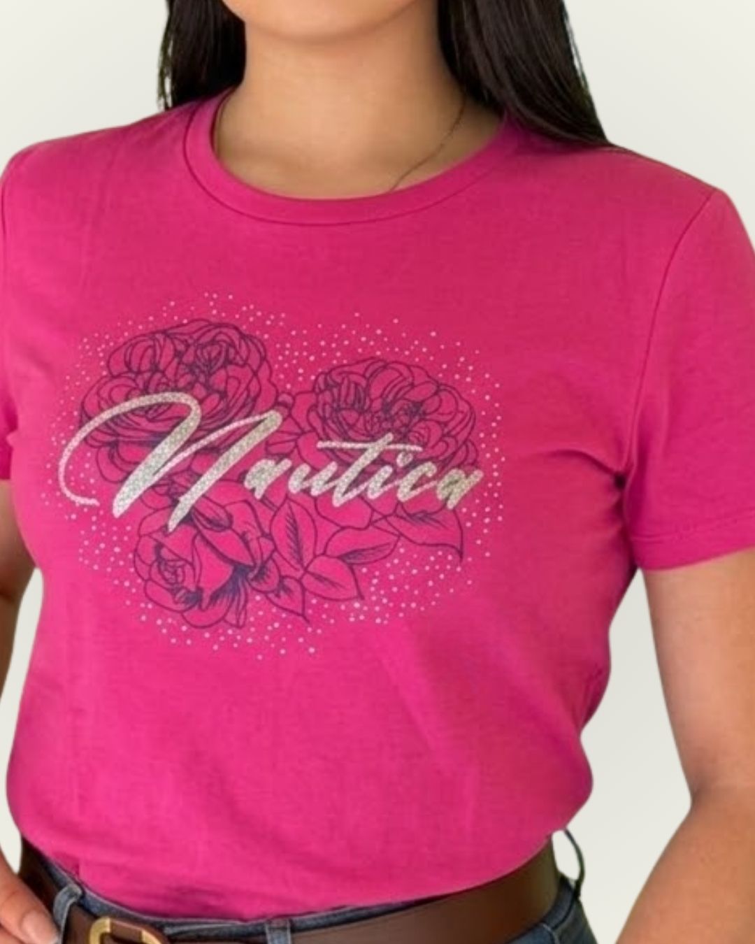 Blusa Náutica color fucsia estampada