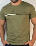 Camiseta Tommy Hilfiger color verde estampada