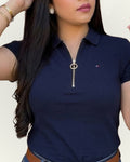 Polo Tommy Hilfiger Slim Fit color azul