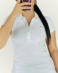 Polo Tommy Hilfiger Slim Fit color blanco