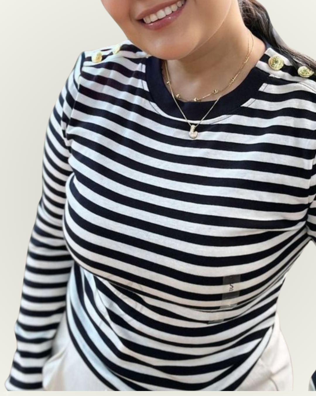 Súeter Tommy Hilfiger color azul rayas blancas