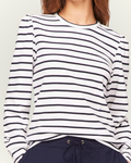 Súeter Tommy Hilfiger color blanco rayas azules