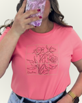 Blusa Náutica color coral estampada