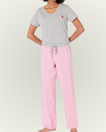 Pijama Tommy Hilfiger color rosado y gris