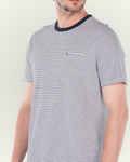 Camiseta Tommy Hilfiger color blanco rayas azules