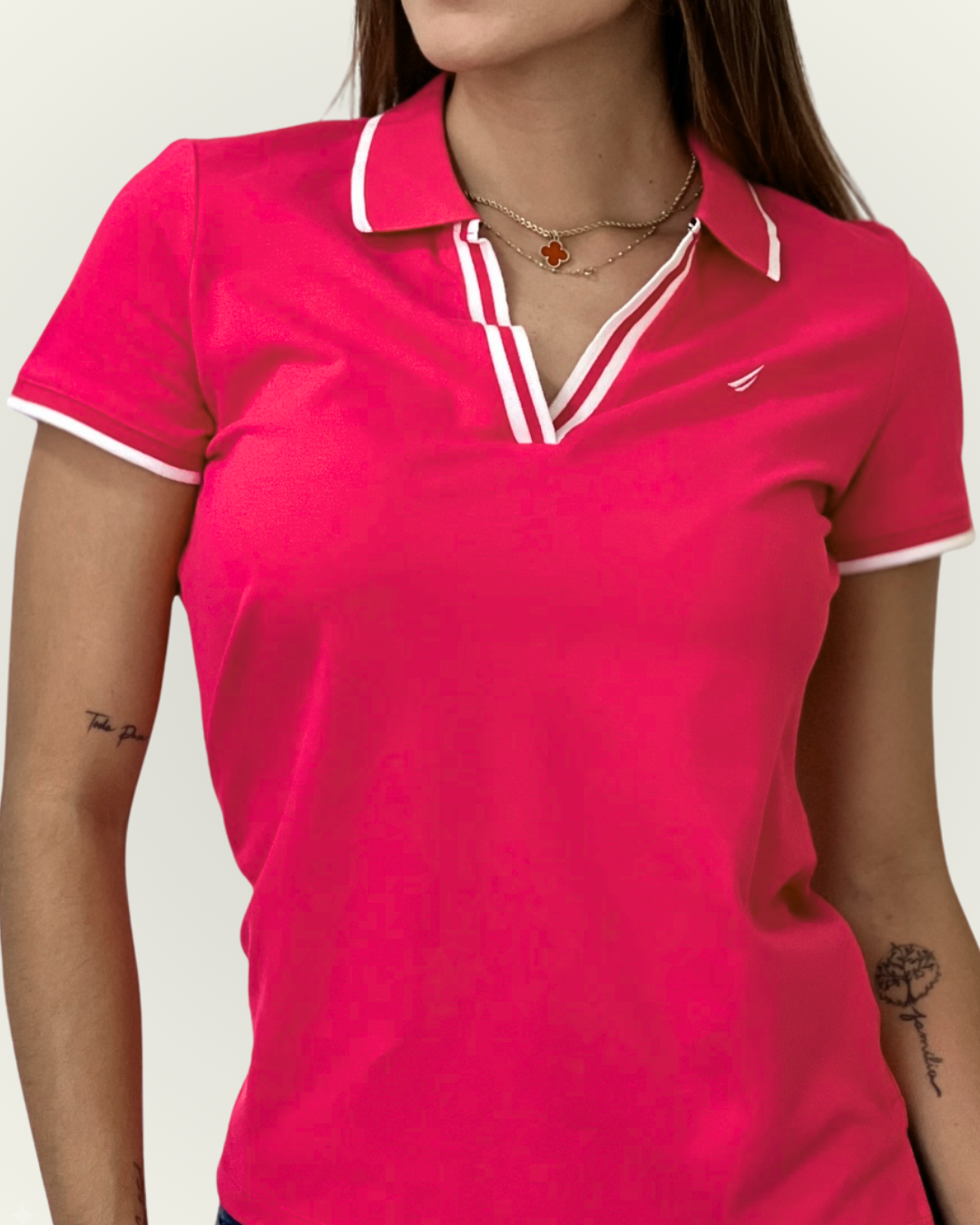 Polo Náutica color geranio