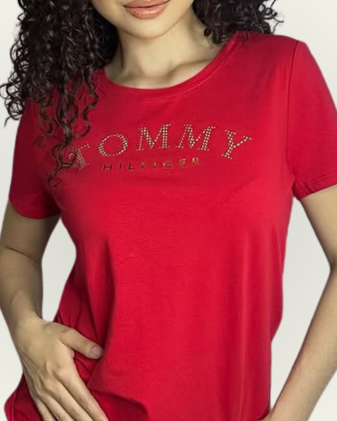 Blusa Tommy Hilfiger color rojo estampada