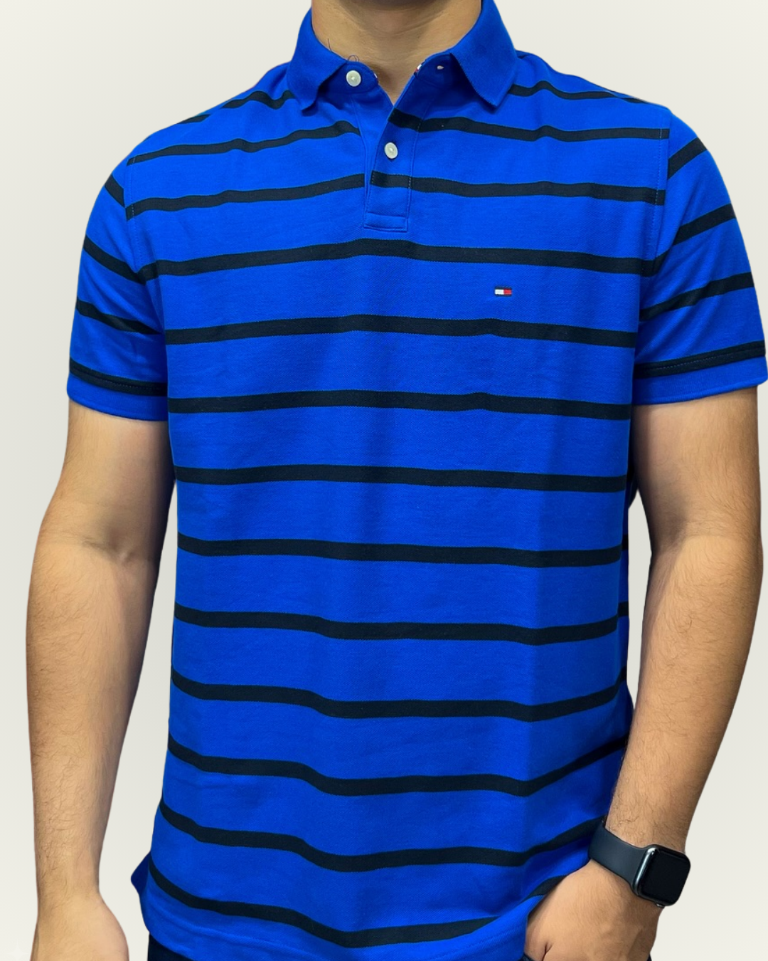 Polo Tommy Hilfiger color azul rayas azules