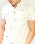 Polo Tommy Hilfiger color blanco estampado