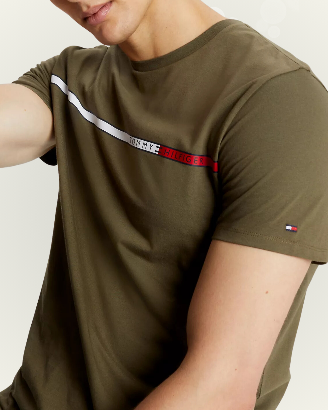 Camiseta Tommy Hilfiger color verde estampada