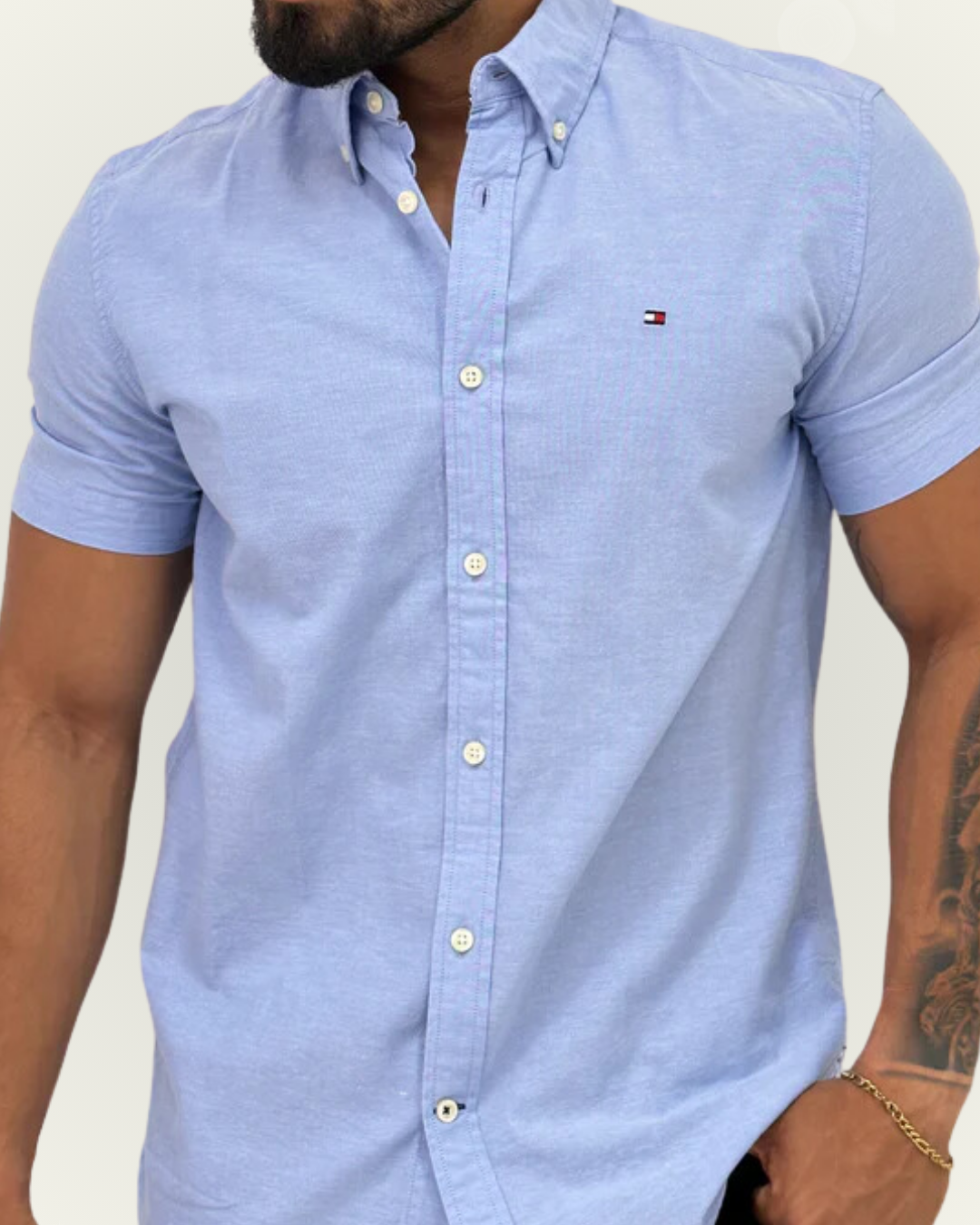 Camisa Tommy Hilfiger color celeste