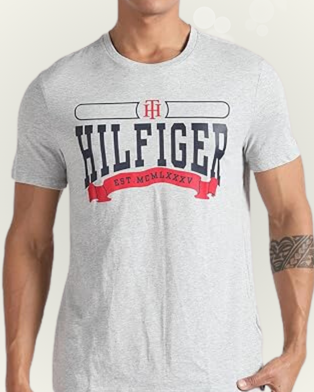 Camiseta Tommy Hilfiger color gris estampada