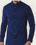 Camisa Tommy Hilfiger Slim Fit color azul