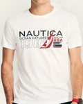 Camiseta Náutica color blanco estampada