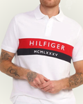 Polo Tommy Hilfiger color blanco estampado