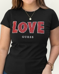 Blusa Guess color negro estampada