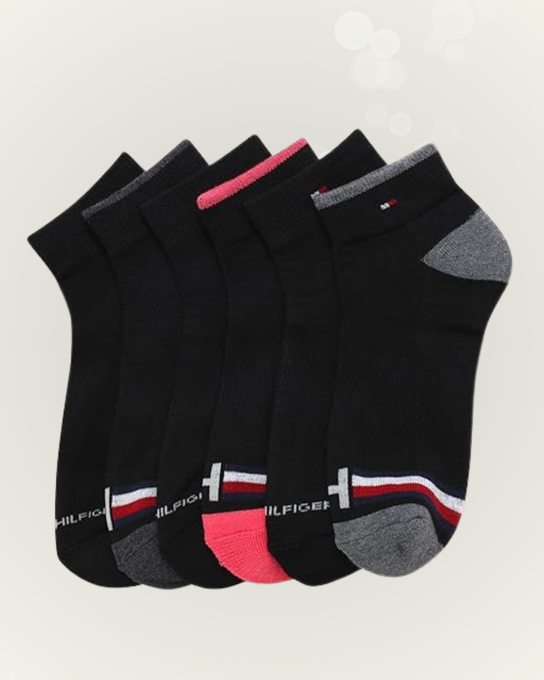 Calcetas Tommy Hilfiger multicolor (Paquete 6 unidades)