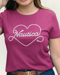 Blusa Náutica color fucsia estampado