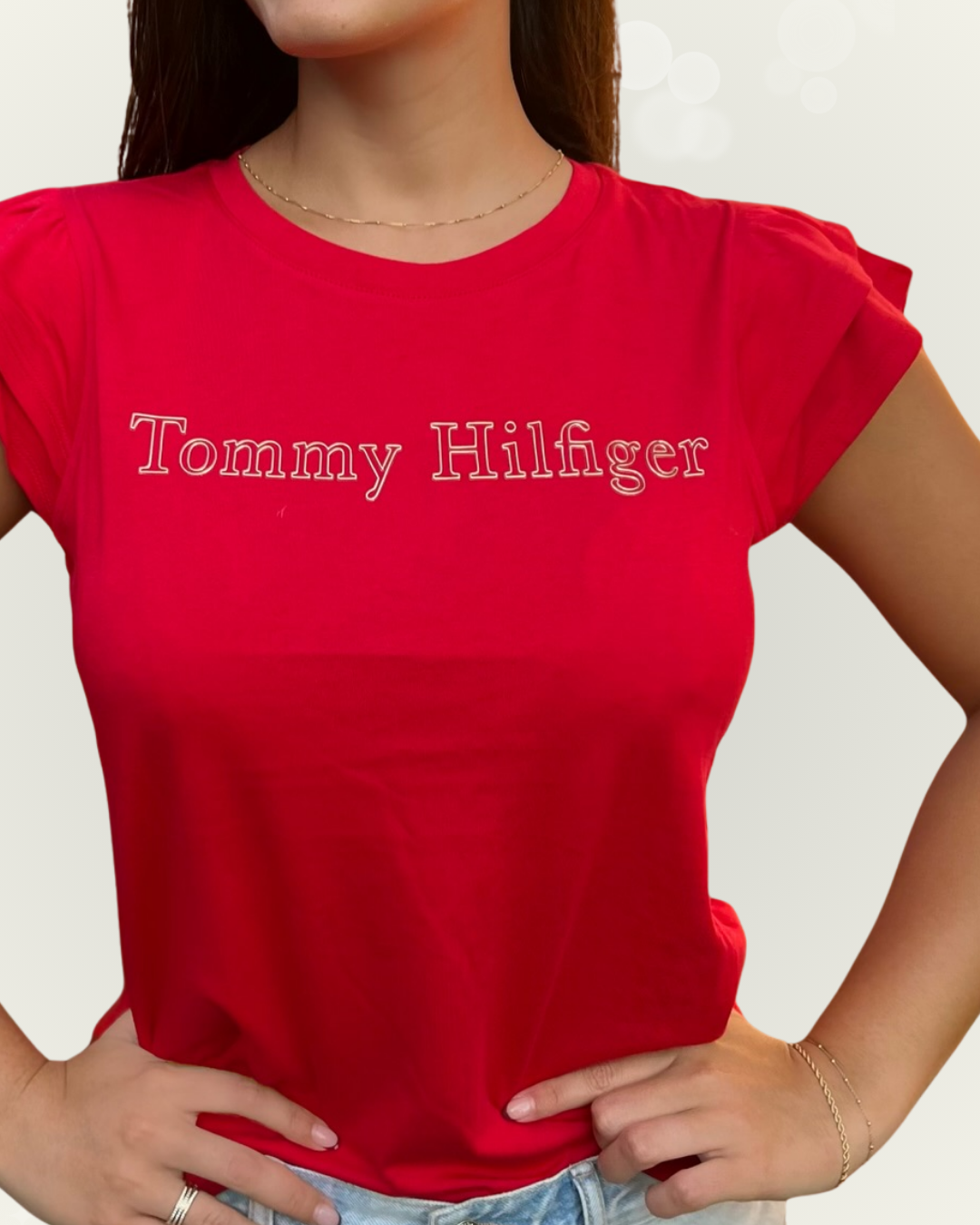 Blusa Tommy Hilfiger color rojo estampada