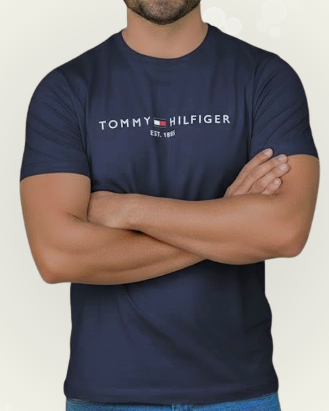Camiseta Tommy Hilfiger color azul estampada