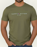 Camiseta Tommy Hilfiger color verde estampada