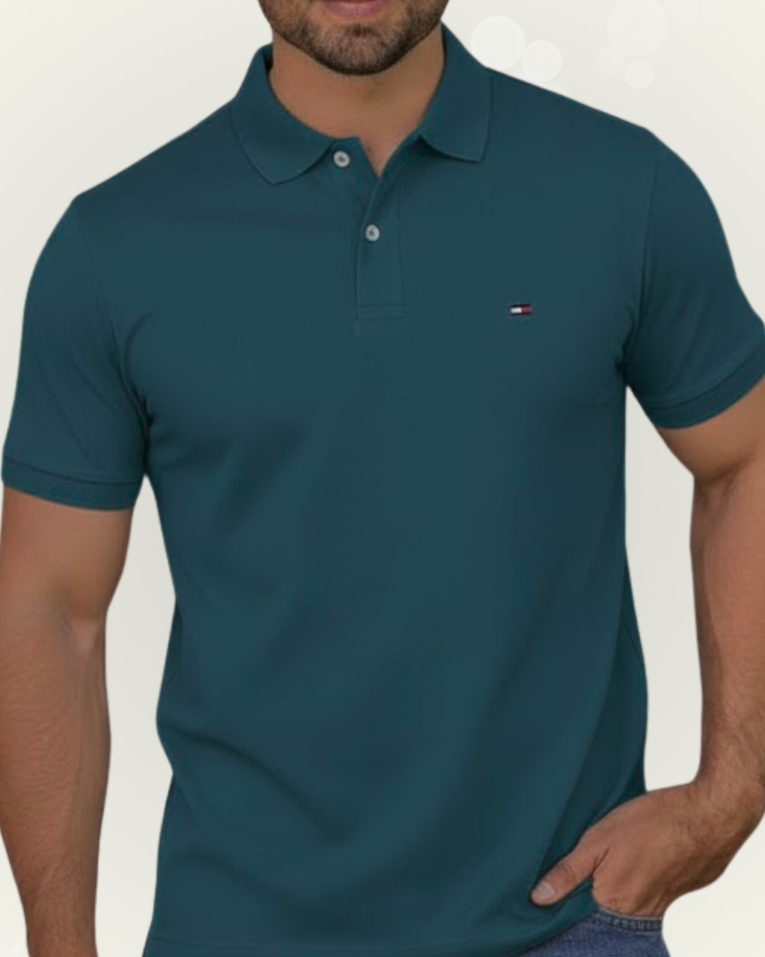 Polo Tommy Hilfiger color turqueza