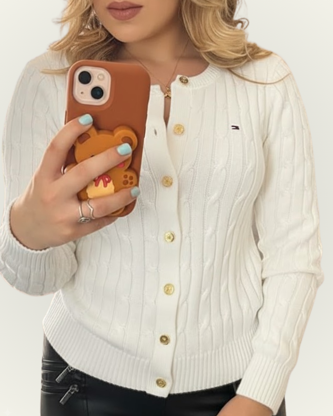 Suéter Tommy Hilfiger color blanco