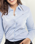 Camisera Tommy Hilfiger rayas celeste